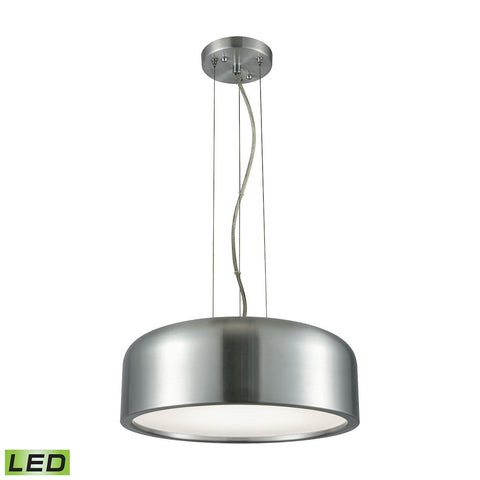 Kore 1 Light LED Pendant In Aluminum With Acrylic Diffuser Ceiling Elk Lighting 