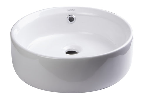 16" Round Ceramic Above Mount Bathroom Basin Vessel Sink Sink Alfi 