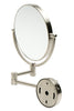 8" Round Wall Mounted 5x Magnify Cosmetic Mirror