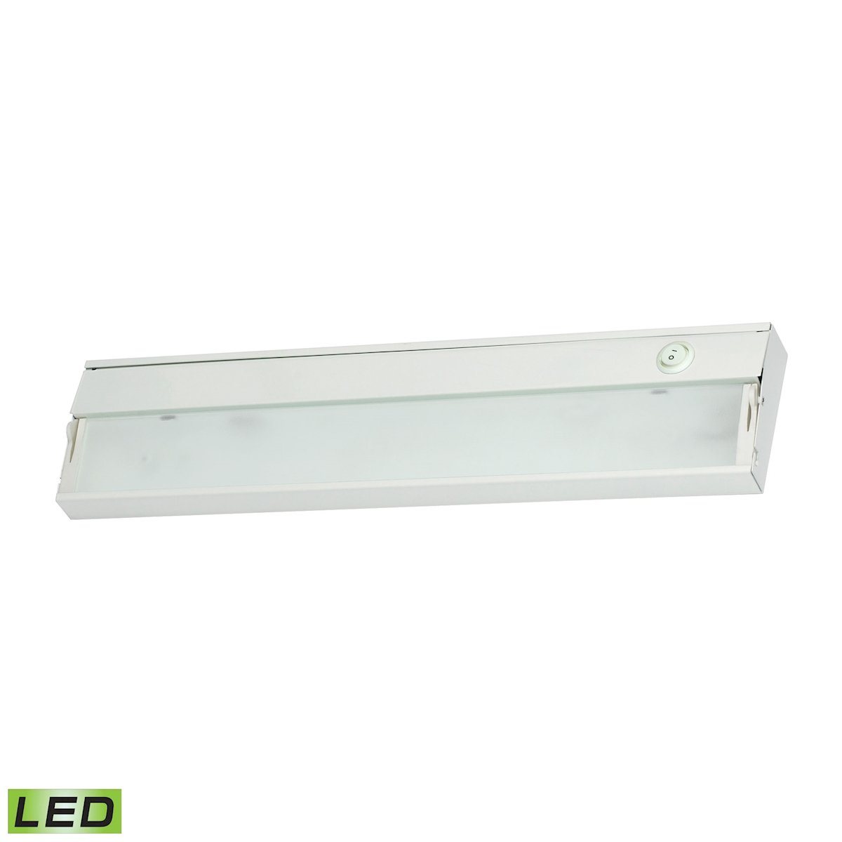ZeeLite 2 Lamp LED Cabinet Light In White With Diffused Glass Under Cabinet Elk Lighting 