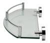 Polished Chrome Wall Mounted Glass Shower Shelf Bathroom Accessory Accessories Alfi 