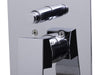 Polished Chrome Shower Valve Mixer with Square Lever Handle and Diverter Faucets Alfi 