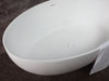 67" White Oval Solid Surface Smooth Resin Soaking Bathtub Bathtub Alfi 