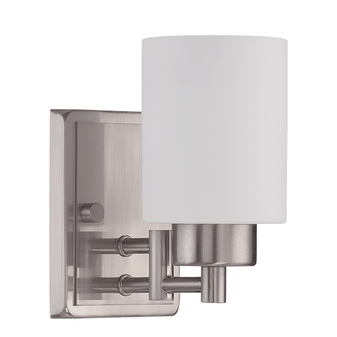 One Light Wall Sconce - Bright Satin Nickel