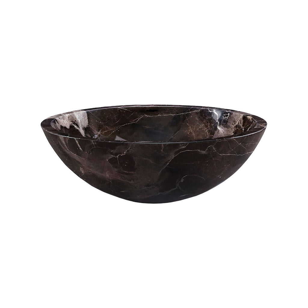 Round Stone Vessel - Coffee Marble Sink Ryvyr 