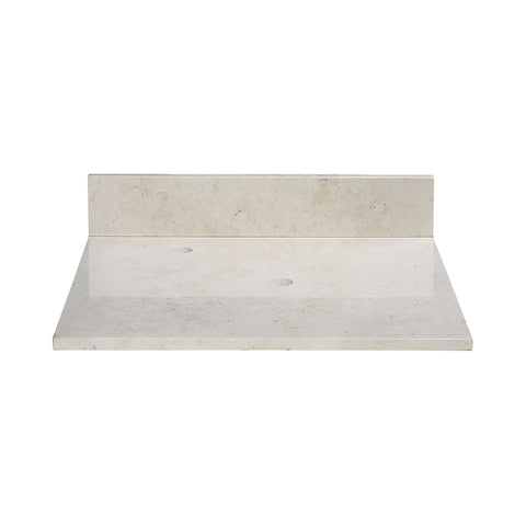 Stone Top - 25-inch for Vessel Sink - Galala Beige Marble Furniture Ryvyr 