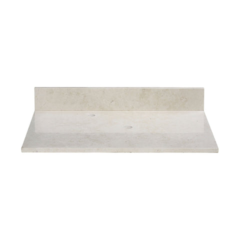 Stone Top - 49-inch for Vessel Sinks with backsplash - Galala Beige Marble Furniture Ryvyr 