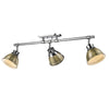 Duncan Semi-Flush - Track Light - Chrome with Aged Brass Shade