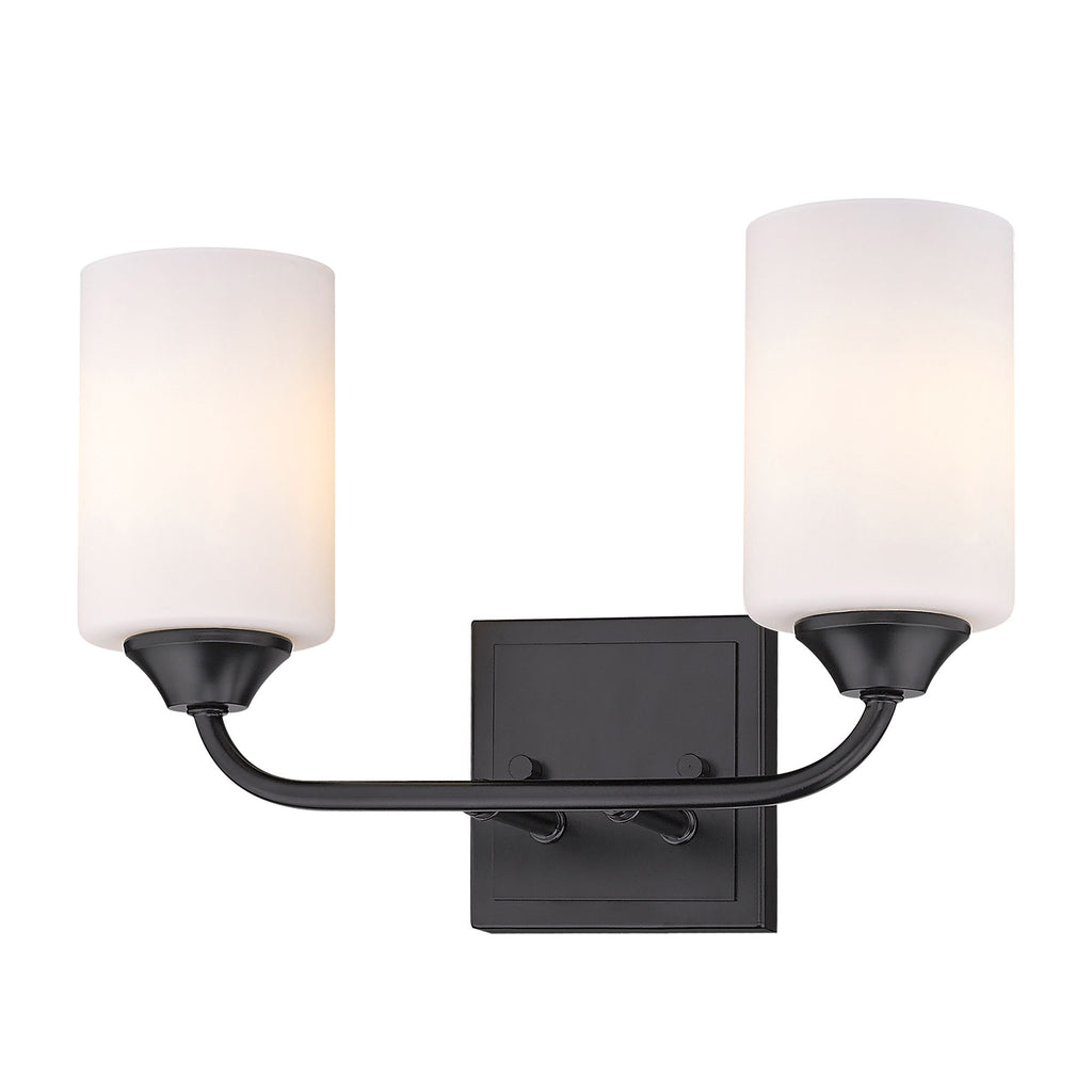 Ormond 2 Light Bath Vanity (with shades) - Matte Black