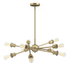 Axel 10 Light Chandelier - Olympic Gold