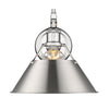 Orwell 1 Light Wall Sconce - Chrome with Pewter Shade