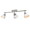 Duncan Semi-Flush - Track Light - Pewter with White Shade