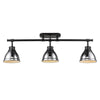 Duncan Semi-Flush - Track Light - Matte Black with Chrome Shade