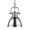 Duncan Mini Pendant with Chain - Pewter with Chrome Shade