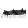 Hines 3 Light Semi-Flush - Matte Black