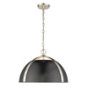 Aldrich 3 Light Pendant - Pewter with Black Shade