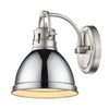 Duncan Wall Sconce/Bath Vanity - Pewter with Chrome Shade