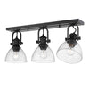 Hines 3 Light Semi-Flush - Matte Black