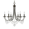 Mirabella 6 Light Chandelier - Rubbed Bronze