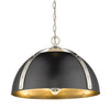 Aldrich 3 Light Pendant - Pewter with Black Shade