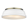 Duncan Flush Mount - Aged Brass with Matte White Shade