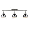 Duncan Semi-Flush - Track Light - Pewter with Chrome Shade