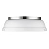 Duncan Flush Mount - Chrome with White Shade