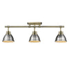 Duncan Semi-Flush - Track Light - Aged Brass with Pewter Shade