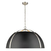 Aldrich 8 Light Pendant - Pewter with Black Shade