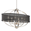 Colson Linear Pendant (with Matte Black Shade) - Pewter