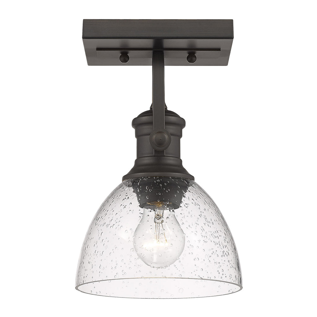 Hines 1 Light Semi-Flush - Rubbed Bronze