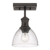 Hines 1 Light Semi-Flush - Rubbed Bronze