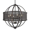 Colson 6 Light Chandelier (with Matte Black Shade) - Matte Black