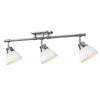 Duncan Semi-Flush - Track Light - Pewter with White Shade