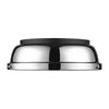 Duncan Flush Mount - Matte Black with Chrome Shade