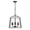 Teagan 3 Light Pendant - Natural Black with Gray Harbor Accents