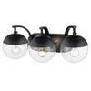 Dixon 3 Light Bath Vanity - Matte Black