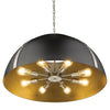 Aldrich 8 Light Pendant - Pewter with Black Shade