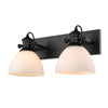 Hines 2 Light Semi-Flush - Matte Black