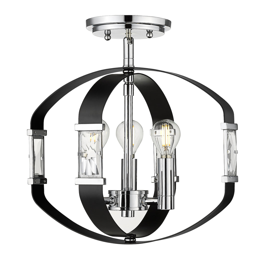 Ariana 3 Light Semi-Flush - Chrome