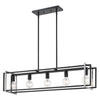 Tribeca Linear Pendant - Matte Black with Pewter Accents