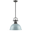 Duncan 1 Light Pendant with Rod - Matte Black