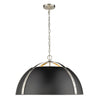 Aldrich 5 Light Pendant - Pewter with Black Shade