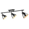 Duncan Semi-Flush - Track Light - Matte Black with Chrome Shade