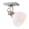 Hines 1 Light Semi-Flush - Pewter with Opal Glass