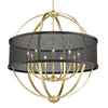Colson 9 Light Chandelier (with Matte Black Shade) - Olympic Gold