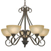 Riverton PC 5 Light Chandelier - Peppercorn