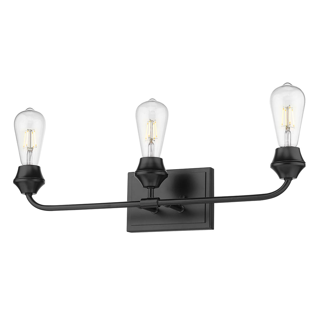 Ormond 3 Light Bath Vanity - Matte Black