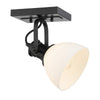 Hines 1 Light Semi-Flush - Matte Black