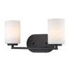 Manhattan 2 Light Bath Vanity - Matte Black